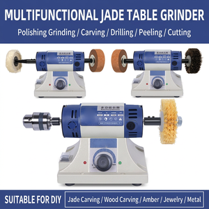 Multifunctional bench grinder, small multifunctional polishing <b>tool</b> for woodworking, jade carving, and polishing - Product Image 2