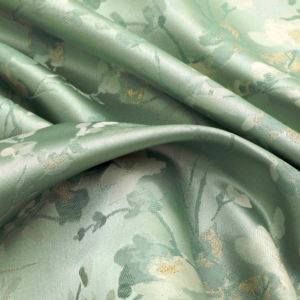 新作到着100% ポリエステルサテン生地光沢度の高いしわのないソフトプリントスカート女の子用高級ホームテキスタイル - Product Image 3