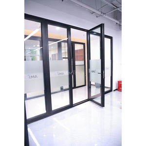 Puertas Plegables de Aluminio AMJ Estilo Americano Resistentes a Huracanes con Certificación NFRC, Puertas Exteriores Plegables Resistentes a la Intemperie <span class=keywords><strong>para</strong></span> Regiones Costeras - Product Image 3