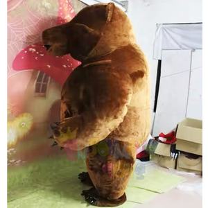 Tela de alta calidad hecha inflable marrón Chubby Bear Animal mascota adulto evento rendimiento ropa fiesta atmósfera Props - Product Image 2