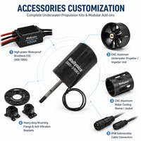 Moteur sans balais étanche IP68 Waillynice 5885 240KV 24V 4-10S 1100W pour propulseur de robot sous-marin ROV et bateau