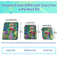 Housse de protection personnalisée en néoprène pour livre, intérieur coloré, étui souple pour Kindle avec fermeture éclair, sac de protection simple pour ordinateur portable