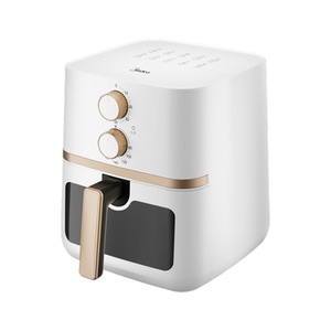 Friteuse à air Midea 4L carrée électrique avec affichage visuel et revêtement céramique blanc - Product Image 2