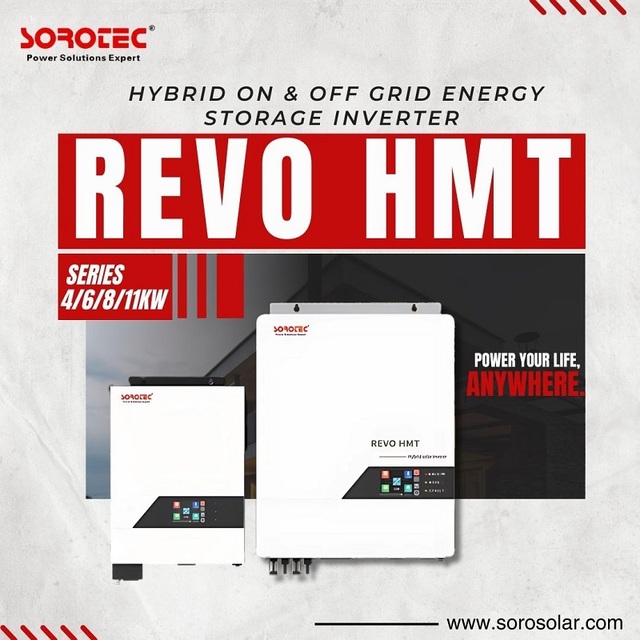 Hybrid Solar Power Inverter REVO HMT 8kw11KW  On/off Grid Support CT Anti-reflux Function With 6 Units Parallel