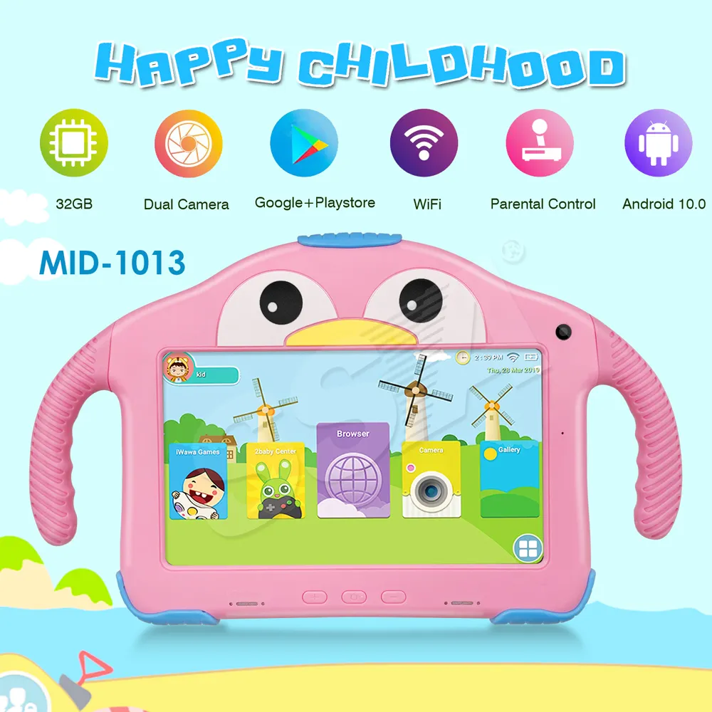 Tabletas de aprendizaje para niños, tablet educativa de 7 pulgadas con Wifi, regalo de Navidad