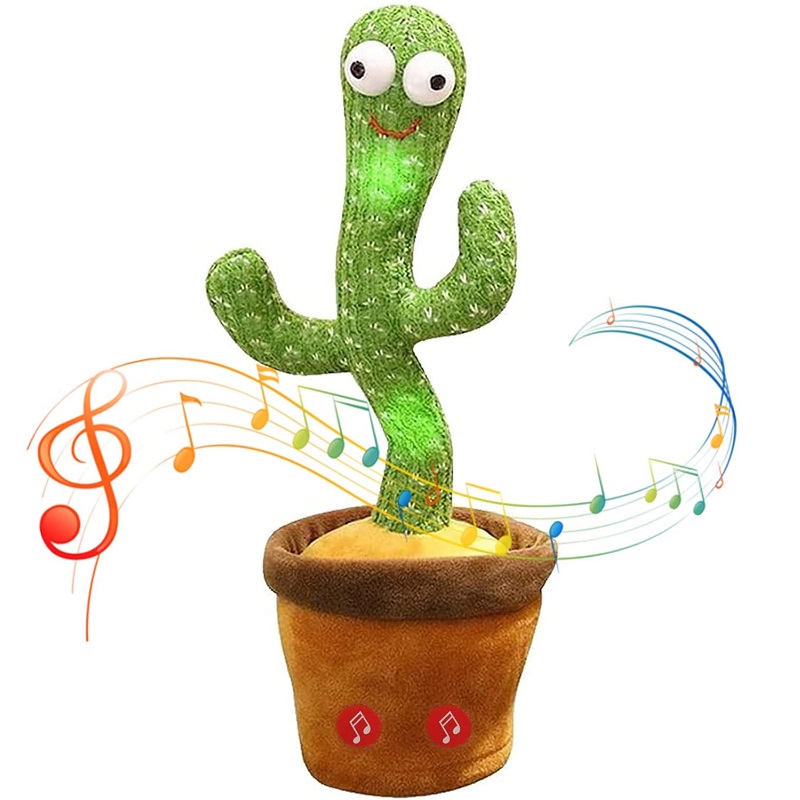 Interesting Talking Dancing Cactus Plush Toy Singing Cactus Juguete Funny Dancing 120 Classical Popular Music Songs Sing Cactus