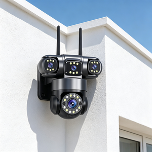 Newest AOV 24-Hour Recording Wifi PTZ Outdoor Camera 4 Lens 4G IP Waterproof Two-Way Audio Built-in Mic Cloud <b>Memory</b> <b>Card</b> - Product Image 3