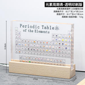 Periodic Table Of Elements Wooden Desktop Decor For Physics <b>Students</b> And <b>Teachers</b> School <b>Gift</b> Home Decor - Product Image 4