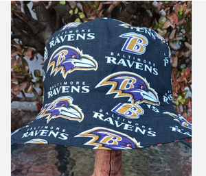 Customized 32 Teams Baltimore Ravens Bucket Hat Casual Fisherman Hats