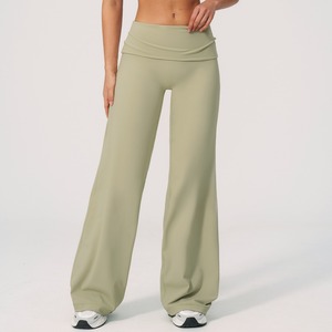 Pantalon large décontracté pour femme, taille haute, pliable, vêtements de sport, leggings pour femme - Vente en gros OEM & ODM personnalisée - Product Image 3