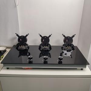 Table de cuisson à gaz GPL encastrable à trois brûleurs, turbo, avec dessus en verre, économie d'énergie, allumage électronique par impulsion, usage domestique, vente en gros - Product Image 4