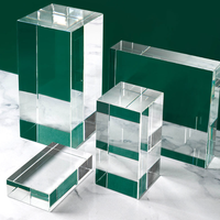 BEYSIDRA Vente en gros de cristaux K9 blancs vierges en verre cubique pour sculpture, ornement créatif pour la décoration intérieure, modèle artisanal, emballage en vrac pour coffret cadeau
