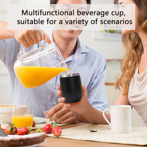 Custom Logo New Design 360ml/12oz Double Walled Egg <strong>Wine</strong> Cup with Lid 304 Stainless Steel Travel <strong>Tumbler</strong> for Party Office - Product Image 6