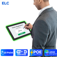 Tableta Android de 10.1 Pulgadas con Pantalla Táctil de 10 Puntos, Soporte de Pared, RK3576S, POE, WiFi 6, LED RGB, Compatible con APK, Pantalla Interactiva Comercial
