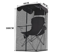 Chaise suspendue d'extérieur avec moustiquaire et pare-soleil en polyester pour la pêche, la cour, le jardin, les voyages, facile à installer