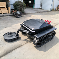 Débroussailleuse forestière robotisée à chenilles, télécommandée, à essence, forte capacité de franchissement, moteur 4 temps, structure en acier pour le défrichement des terres forestières