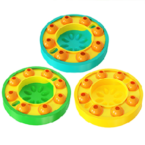 High Quality Interactive Dog <b>Puzzle</b> Feeder Eco Safe Plastic Turntable Toy in Carton <b>Box</b> - Product Image 1