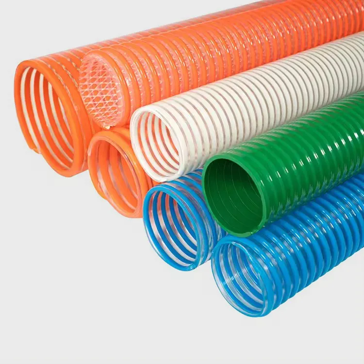 Plastic Irrigation Water Discharge Pipe Water Hose 1 2 3 4 6 8 10 Inch PVC Reinforced Suction Hose With Smooth both Surface