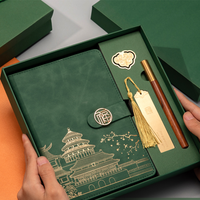 Lot de carnets de conférence A5 haut de gamme, 100 feuilles, couverture en cuir, reliure rigide, pour bureau professionnel, avec stylo et coffret cadeau