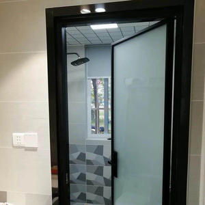 Puerta Corredera Minimalista de Marco Estrecho para Baño o Cocina, Puerta de Vidrio Abatible Plana de Aluminio, Estilo Moderno y Minimalista - Product Image 2