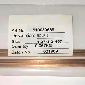 Promotion des prix d'usine: Tige de brasage en alliage de BCup-2 plat la plus performante, 1.27x3.2x457mm, pour un dépôt et un coût contrôlés - Product Image 2