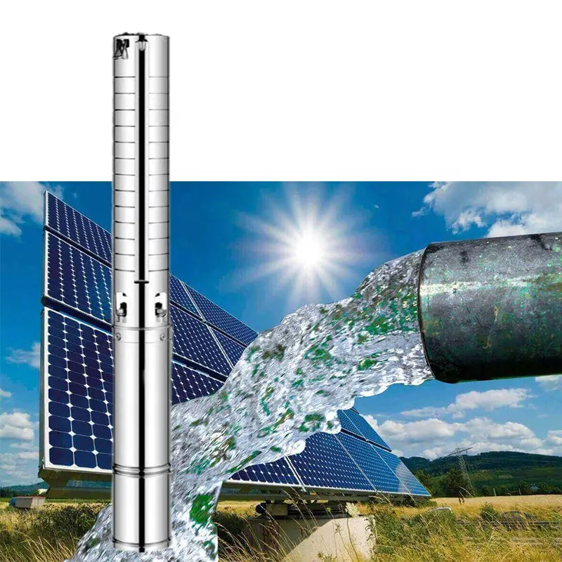 Pompa ad energia solare acqua sommergibile per pozzo profondo dell'azienda agricola,