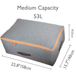 Free sample Underbed <b>Storage</b> <b>Bags</b>, 53L Duvet <b>Storage</b> <b>Bag</b> with <b>Zips</b>, Large <b>Storage</b> <b>Bags</b> for Clothes, Bedding, Quilt, Blankets, - Product Image 3