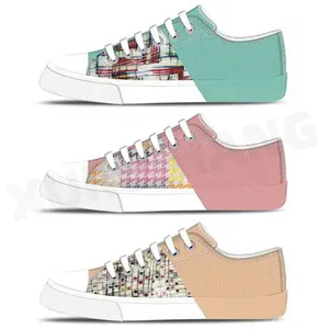 Wenzhou Factory Neues Produkt Schnüren Sport Canvas Schuhe Patchwork Custom ized Canvas Sneaker Schuhe für Frauen Herren Kinder