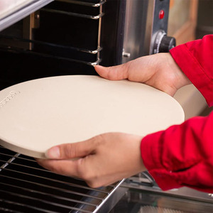 Pierre à Pizza de cuisson en <span class=keywords><strong>cordiérite</strong></span> en céramique réfractaire ou plaque en bois Pizza Peel Paddle Durable et Stone Pizza Cutter Set - Product Image 5