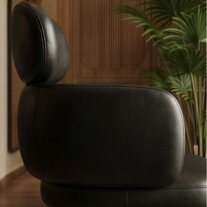 <span class=keywords><strong>Fauteuil</strong></span> d'appoint pivotant en cuir rétro à double appui-tête avec base métallique, <span class=keywords><strong>fauteuil</strong></span> rotatif pour la maison, le bureau, le salon, les loisirs, en <span class=keywords><strong>fourrure</strong></span> - Product Image 5