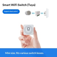 Pemutus Sirkuit Pintar WiFi Tuya FY02 16A Kontrol Ganda dengan Pengaturan Waktu Jarak Jauh via Aplikasi, Kontrol Suara Alexa, untuk Penggunaan Rumah Tangga