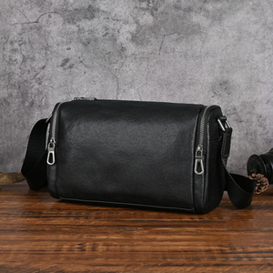 กระเป๋าสะพายไหล่หนังวัวชั้นบนสุดสำหรับผู้ชาย สีพื้น ทนทาน เหมาะสำหรับธุรกิจและการเดินทาง ฤดูร้อน 2025 - Product Image 3