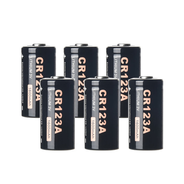CR123A 3V Primary Lithium 1600mAh Battery - 6 Count (Pack of 1)