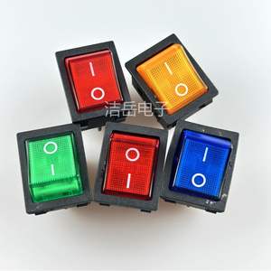 Interruptor basculante KCD430A de 22x30mm, 30A, 250V, ON-OFF, iluminado, con terminales de tornillo para máquina de soldar - Product Image 1