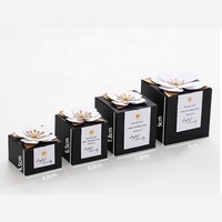 Black Candies Paper Boxes Anpassen Akzeptieren Sie Namen Wir können Ihr Logo auf diesen schwarzen Hochzeitsschokoladen-Aufbewahrung boxen für Gäste drucken