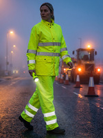 Veste de pluie imperméable de haute qualité pour hommes, veste de pluie réfléchissante, pantalon de sécurité routière, combinaison de sécurité pour la patrouille