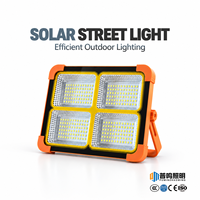 Lampe solaire LED blanche portable pour le camping en extérieur, étanche IP65, boîtier en ABS, batterie au lithium intégrée, certifiée CE, utilisation en jardin