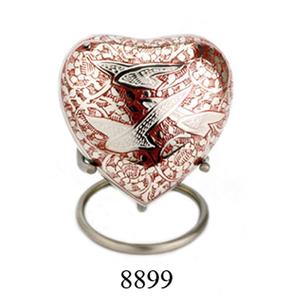 Urne funéraire en laiton en forme de cœur pour cendres humaines, urne funéraire traditionnelle bon marché à bas prix - Product Image 5