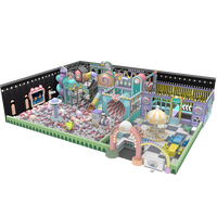 Équipement commercial : Zone de jeux souple pour enfants, ensemble de toboggans personnalisés, piscine à balles, magasins de jeu de rôle à thème ville simulée, pour intérieur et haute capacité