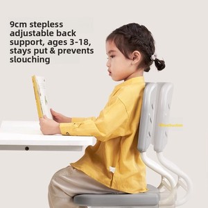 Ensemble bureau et chaise d'étude pour enfants Igrow, design minimaliste en bois pour usage domestique, bureau d'écriture réglable - Product Image 2