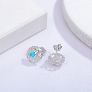 Warm Cloud Twilight Beach Rose Pendientes 925 Sterling Silver OPAL con Diamond Main StonePearl Pendientes <span class=keywords><strong>de</strong></span> gota Dreamy up Wind Love - Product Image 5
