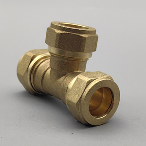 <strong>Copper</strong> Fittings ,15mm-54mm Brass CC Tee <strong>Pipe</strong> Fittings - Product Image 2