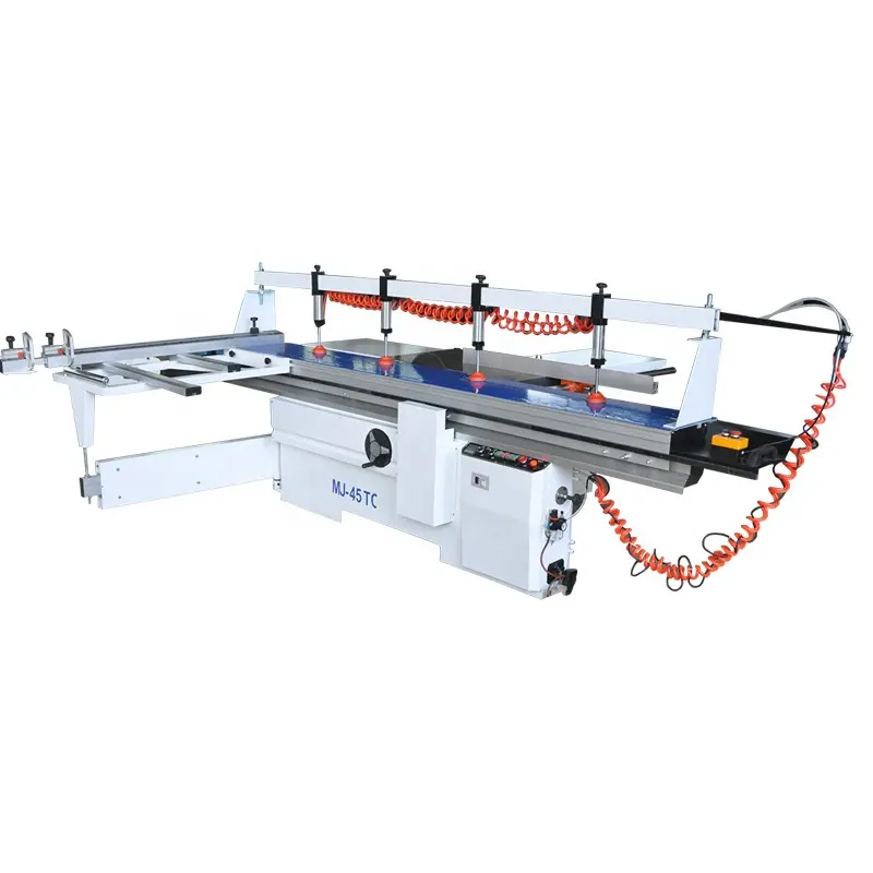 Serra de mesa deslizante CNC totalmente automática para madeira, serra vertical para painel, corte de serra deslizante