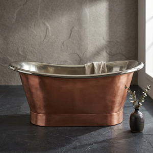 Bañera Metálica Ovalada de Cobre para Adultos, Bañera Independiente - Product Image 5