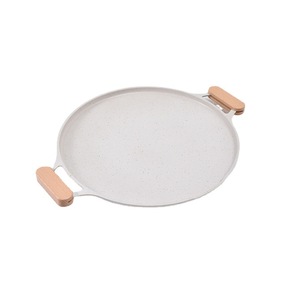 Maifan Stone Double Handle Grilling Pan 40cm Beige Indoor Outdoor Use - Product Image 2
