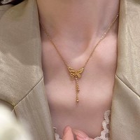 Collier élégant en alliage pour femmes, style coréen, nouvelle vente chaude 2026, design de niche de luxe léger, accessoires de chaîne de clavicule