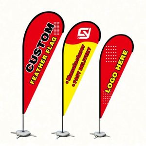 Outdoor Flying Banner Promotion Custom Printed Advertising Feather Teardrop <b>Flag</b> Bali Bow Beach <b>Flag</b> with Corss Base - Product Image 2