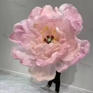 Fleurs de pivoine géantes suspendues en <span class=keywords><strong>organza</strong></span> de soie artificielle, style chinois romantique classique, pour décorations de <span class=keywords><strong>mariage</strong></span> et d'événements - Product Image 4