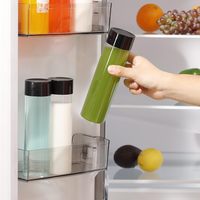 Ronda 350ml 500ml Botella desechable Leche Té Bebida Botella cilíndrica Jugo Botella de agua de plástico con tapón de rosca