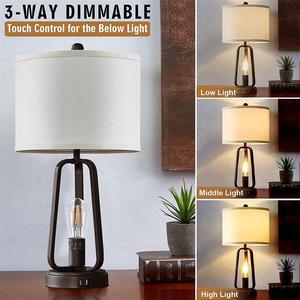 Lámpara de mesa LED minimalista moderna para dormitorio, nuevo diseño, decoración de cabecera geométrica, cuerpo de aluminio, fuente de alimentación de CA para hoteles - Product Image 3